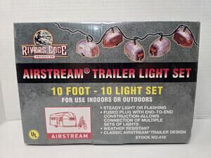 Rivers Edge Classic AIRSTREAM String Light Set~RV~Camping~Party 10' Long NEW